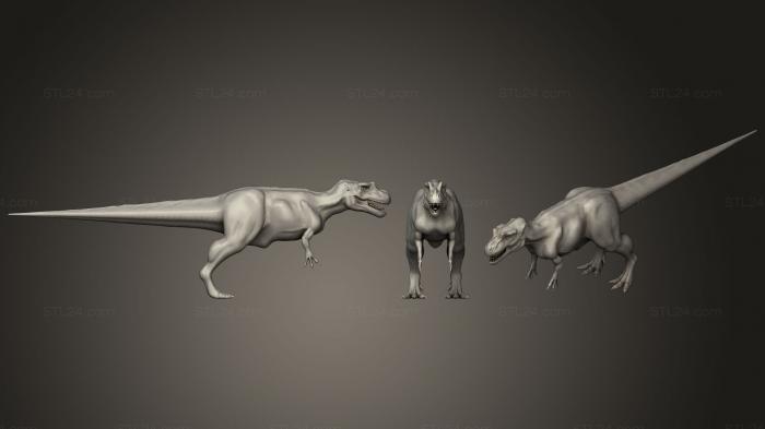Статуэтки животных (Аллозавр хрупкий, STKJ_1648) 3D модель для ЧПУ станка